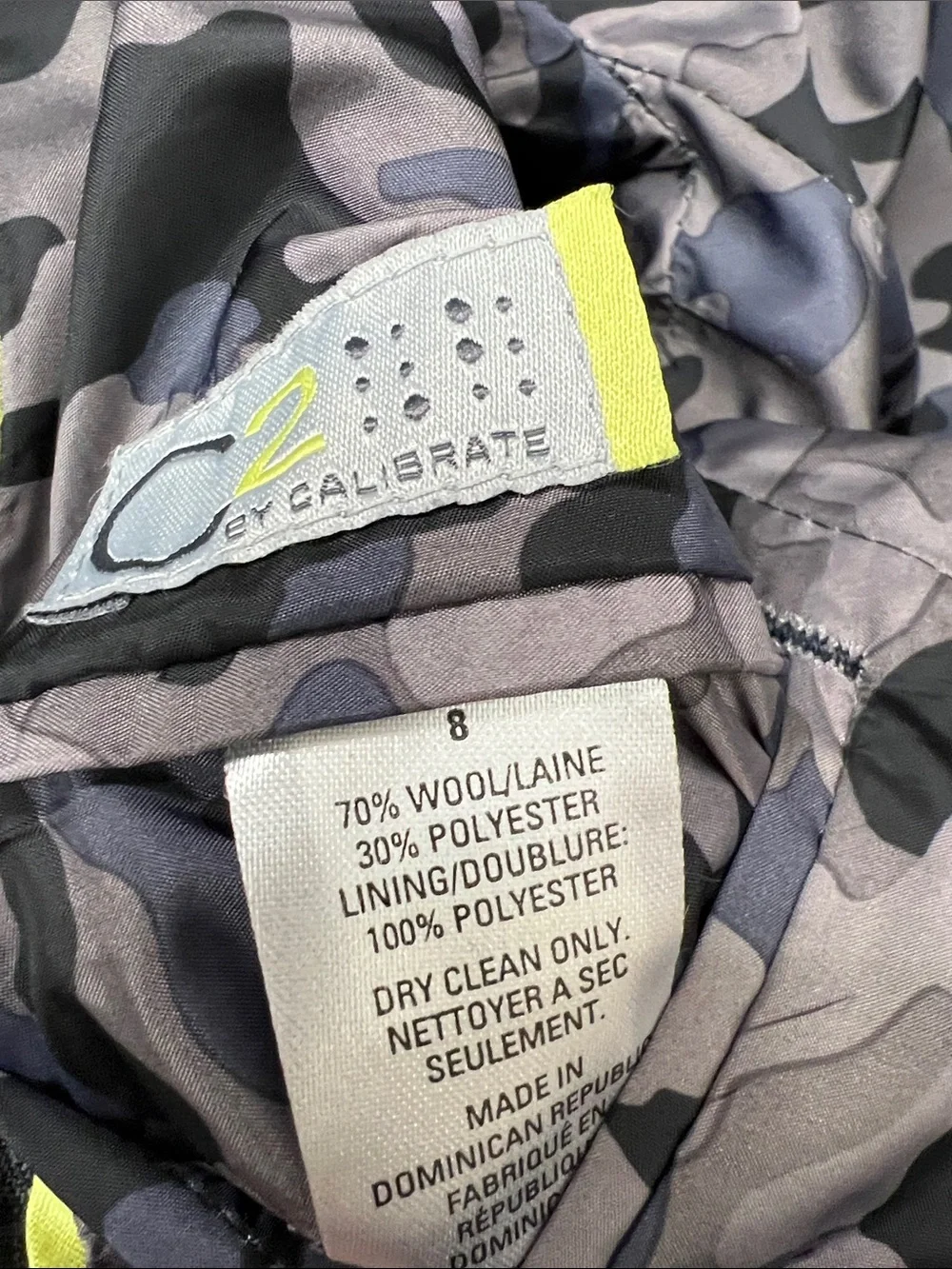 C2 by Calibrate Charcoal Blazer Pant Suit Set w/ Shirt and Green Tie Kids Boy 8